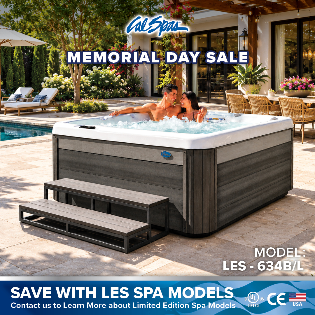 Calspas hot tub being used in a family setting - Perris